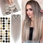 Premium Clip In Human Hair Extensions Full Head Real Remy Straight Hair Weft AU