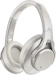 [SoundMAGIC] P58BT ANC Over Ear Bluetooth Headphones Hybrid Active Noise Cancellation HiFi Sound with Detachable Wire, CVC for Clear Call (Platinum Silver)