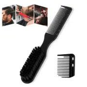 Double-sided Comb Brush Black Small Beard Styling Brush Professional Shave Beard