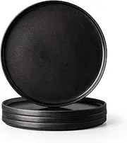 AmorArc Stoneware Dinner Plates Set of 4, 10.25 Inch Reactive Matte Glaze Ceramic Plates Set, Modern Dinnerware Dish Set for Kitchen, Microwave, Dishwasher Safe, Scratch Resistant