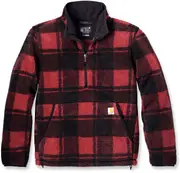Carhartt 106443, fleece pullover , color: Black/Red , size: S