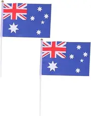 OFFSCH International World Country Stick Flags 50 Hand Held Australian Flags for Parties Sports Clubs and Decor