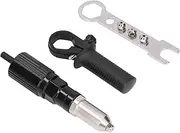 Riveter Power Hand Tool, Electric Rivet Gun Adapter 2.4mm 3.2mm 4.0mm 4.8mm Hex Connecting Rod High Hardness with Anti Slip Fixtures for Cordless Drill