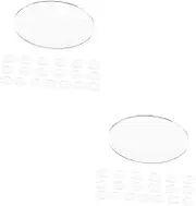 20 Pcs Round Craft Mirror Tiles - Compact Makeup Mirrors for Travel - Home Decor and Vanity Use Versatile Glass Mirrors for Projects Ceiling Decor and Pocket Mirrors