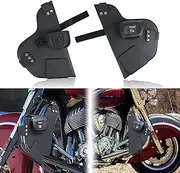 AUFER Motorcycle Highway Crash Bars Cover Soft Lowers Chaps Leg Warmer Bag Lower Wind Deflectors Engine Guard Bag Cover Compatible with for Indian Chief Chieftain Road Master Springfield 2014-Up