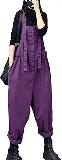 [YiKeGuiHuaShu] Work Overalls for Women in Autumn Casual Retro Loose Large Size with Jumpsuit Wide Leg Pants