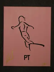 Surf Legends Line Art Painting by Dave Reynolds Peter PT Townend Signed