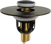 Bath Tub Drain Stoppers - Copper Pop Up Drain Stopper | Bathroom Accessories for Toilet Restroom Kitchen Counter Pedestal Vanity Utility Commercial