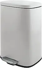 Spirella Akira Steel Kitchen Pedal Bin 30L Matt White