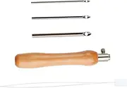 HOMSFOU 1Set Handle Felting Needles for Embroidery Needle Replacement Head Kit for Crafting for Wool and Non Woven Projects