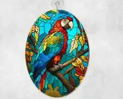 Macaw Glass Suncatcher Glass Suncatcher