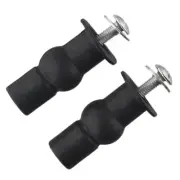 2PCS Toilet TOP FIX Hinge Hole Fixings Well Nut Screw Rubber Back To Wall Pair