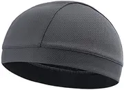 [SAFIGLE] Sweat Absorbing Headband Cap for Men Cycling Cap Liner Beanie Quick for Outdoor Activities Dark Grey
