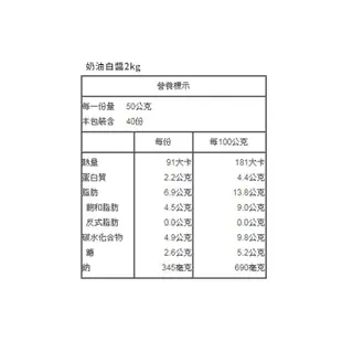 憶霖 奶油白醬2kg ( 全家冷凍店到店限購 3 包 ! )