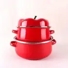 with Lid Tomato Enamel Pot Binaural Handle Soup Pot Cute Saucepan Noodle