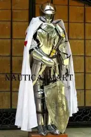 Collectible Medieval Knight Suit Of Armour Templar Combat Full Body suit