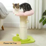 Flower Cat Tree | Cute Cat Scratching Post | Small Cat Tree with Bed