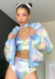 [Sugar Thrillz] Welcome To Wonderland Faux Fur Jacket