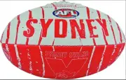 Sydney Swans Official AFL Stinger Size 2 Football by Burley