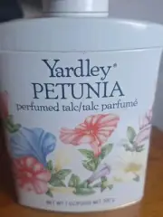Vintage 1988 Yardley PETUNIA Perfumed Talc 7 Oz. Tin Made in England NEW