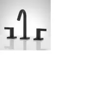 Signature Hardware Flair 2 Handle Widespread Bathroom Sink Faucet Matte Black