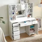 White Dressing Table with LED LightsVanity Table Dressing Table Mirror Bedroom