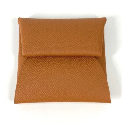 HERMES Bastia Coin Compartment Wallet coin purse Epsom Gold