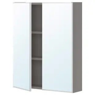 IKEA 雙門鏡櫃, 灰色, 60x17x75 公分