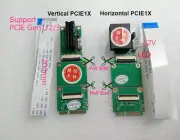 Mini PCI-E to PCI-E 1X Express Riser Extender Adapter Card with FFC Cable