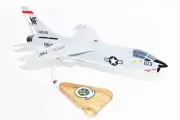 VF-51 Screaming Eagles F-8J Model,Vought F-8 Crusader,18",Mahogany Scale Model