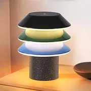 Mushroom Lamp Cordless With Interchangeable Lampshades,3000k Led DIY Mushroom Light Rechargeable Touch Mushroom Table Lamp,Mushroom Decor For Kids,Bedroom,Living, Mushroom Gifts For Various Festivals