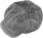 [ａ aternee] Flat Cap for Women Decorative Cabbie Cap for Outdoor Traveling Birthday Picnic Grey