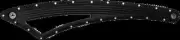 Covington Dimpled Shift Linkage Gloss Black Road King Custom 04-07