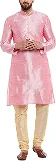 [Sojanya] Men's Dupion Silk Kurta Churidaar Set