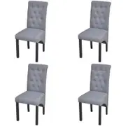 Dining Chairs 4 pcs Light Grey Fabric