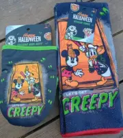 Disney Mickey Mouse Halloween Kitchen Towels 2 Pack & Silicone Mini Mitt Set