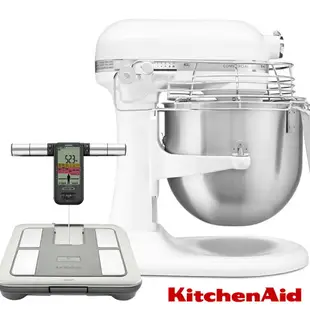 樂天獨家組合賣場(搭歐姆龍體脂計)KitchenAid 8Qt 商用升降式攪拌機 3KSMC895TWH (原廠公司貨保固)