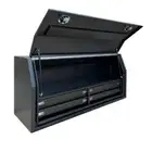 170 x 60 x 82cm Black Flat Aluminium 4 Drawer Ute Tool Box Truck Trailer Toolbox
