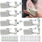 [Howinn] 6PCS Disposable Self Ear Piercing Kit Stainless Steel Ear Piercing Gun Kit With Studs 3mm 4mm