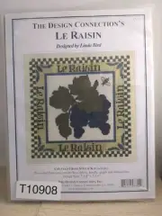 The Design Connection's Le Raisin K7-755 Counted Cross Stitch 7 3/4 X 7 3/4" New