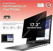 BERSEM 17.3 Inch Laptop Privacy Screen for 16:9 Ratio Computer Monitor, Removable Anti Glare Blue Light Filter for laptop privacy screen 17.3 inch, Anti-Spy, Anti-Scratch, UV-Blocking
