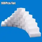100 Pcs Melamine Sponge 10X6X2cm Magic Sponge Eraser for Kitchen Office Bathroom