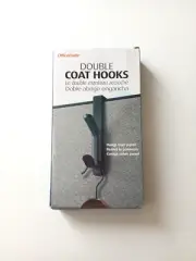 Officemate Double Coat Hook for Cubicle Panels over the door 1.25-3.5 Black/Gray