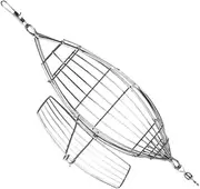 Olive Bait Cage Rig Tanks Bate Cages Baiting Bank Feeder Net Hooks Seat Bundle Catfishing Walleye Lures Tackle Kit Trap Holder Swingers Pike Trout Stainless Steel Silver