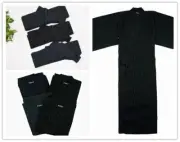Men Japanese Kimono Yukata Bathrobe Pajamas Belt Cotton Robe Clothing Long