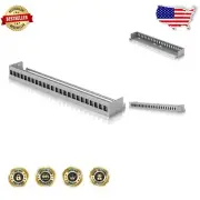 Durable 24-Port Rack Mount Patch Panel - Ideal for Cable Management in Black