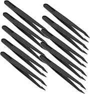 TEMPNAP 10PCS Plastic Tweezers for DIY Crafts Ergonomic Design for Nail Art Model Making Stickers Precision Tweezers for Accurate Handling