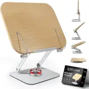Adjustable Book & Tablet Stand With 360° Rotation Anti-Slip Silicone 180° Tilt E
