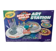 Crayola Spin And Spiral Art Station 6+ Yrs Base Unit Paper Discs Markers Ink