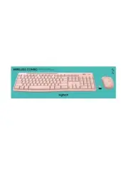 Logitech Wireless Keyboard/Mouse Combo For Windows, 2.4 GHz Wireless, Rose